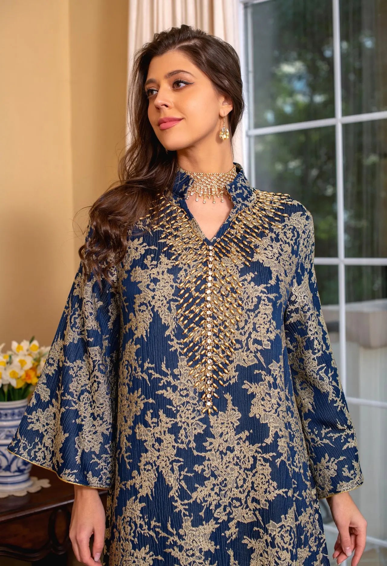 R-369 New Elegant Modest Eid Dress for Wome