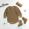 Wholesale Crochet Clothes Headbands Sock Shoes Plain Knitted Boys Girls Baby Sweaters Rompers