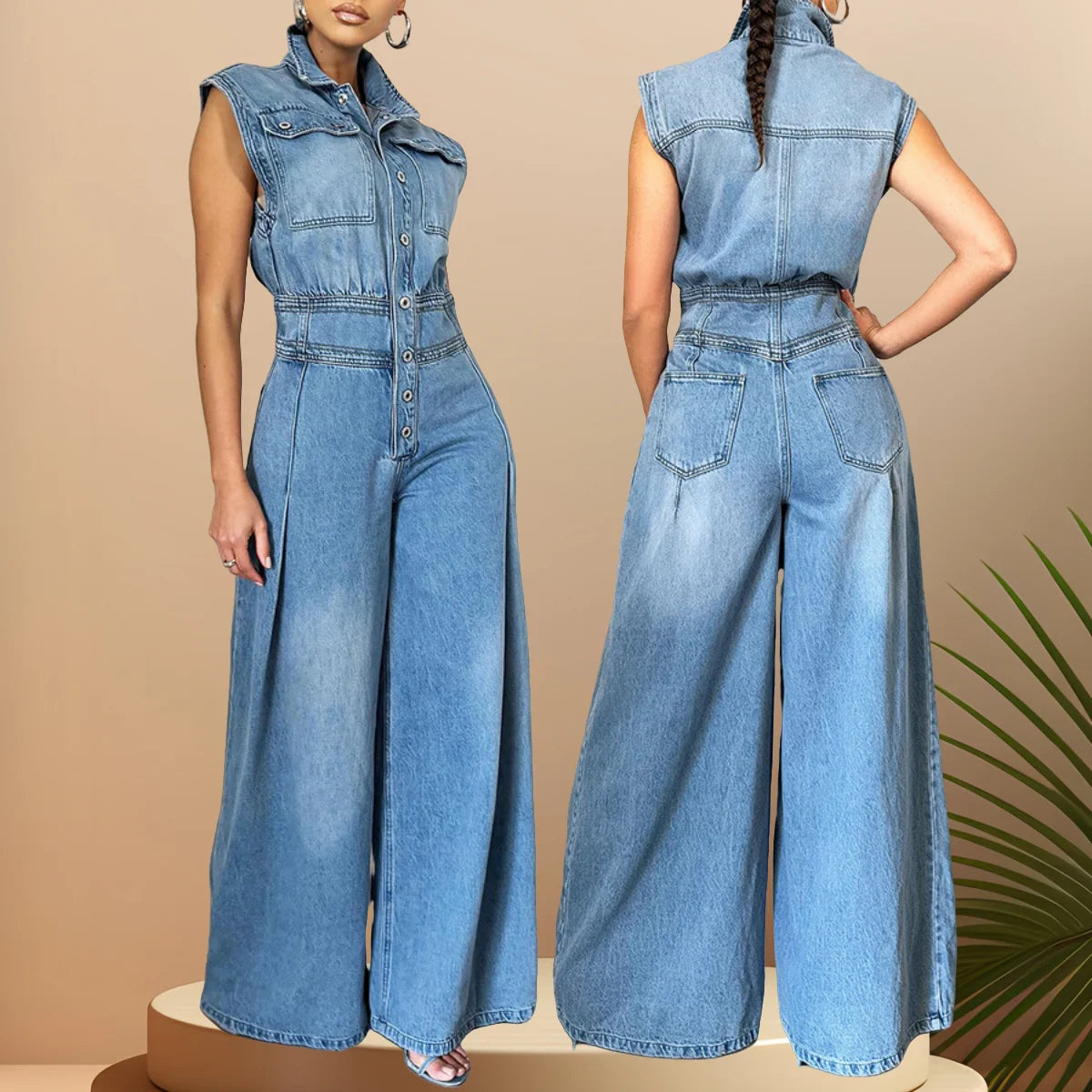 Street Style Jeans Romper