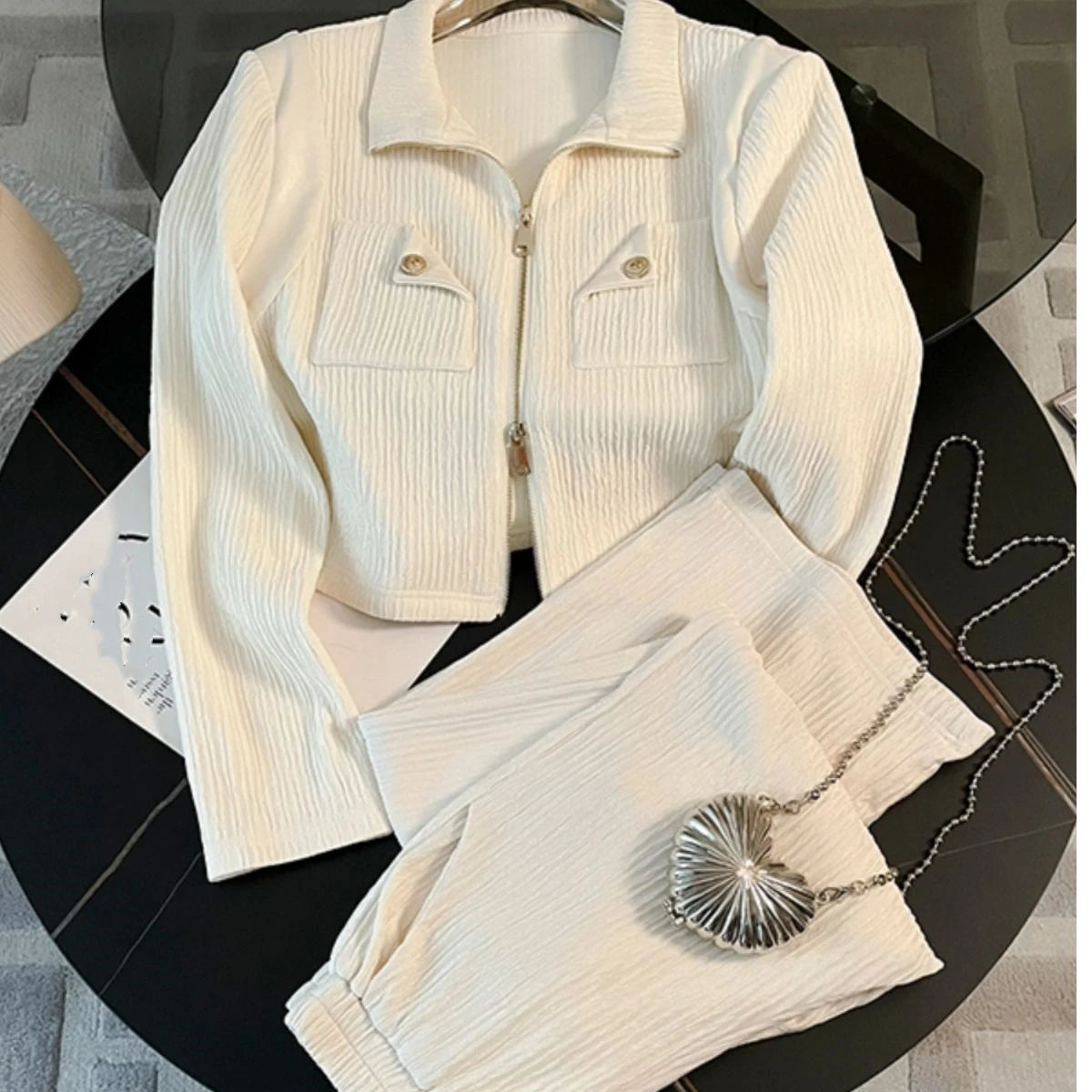 Chiffon Women's Casual Two-Piece Set