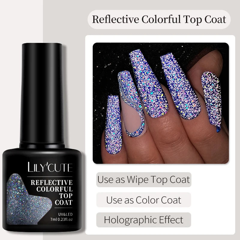 LILYCUTE Nude Crystal Rubber Base Gel Nail Polish