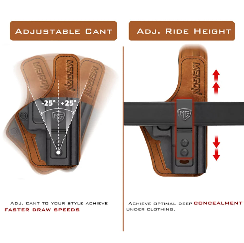 CZ P10 Holster with Comfort Pad IWB Kydex Leather Hybrid Holster