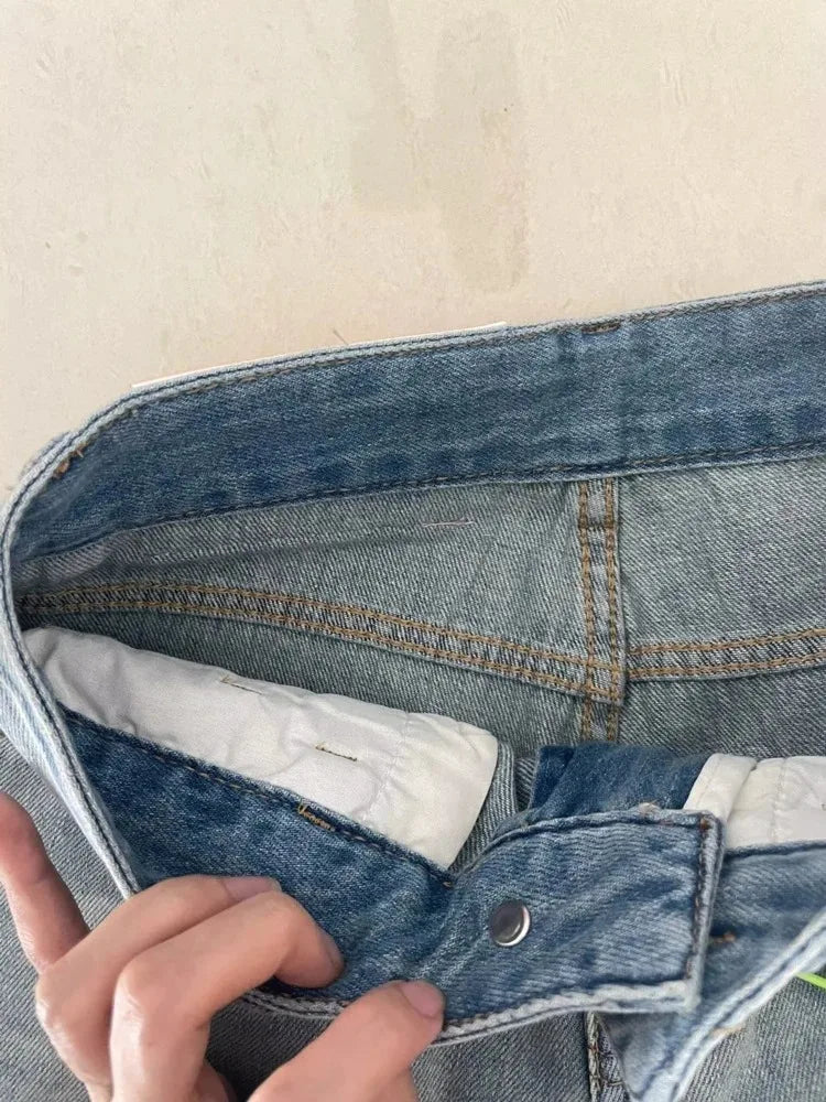 Wide Leg Baggy Jeans for Lady