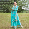 Women's Ethnic Dance Costume Sari Next  Chabi Three Piece Set