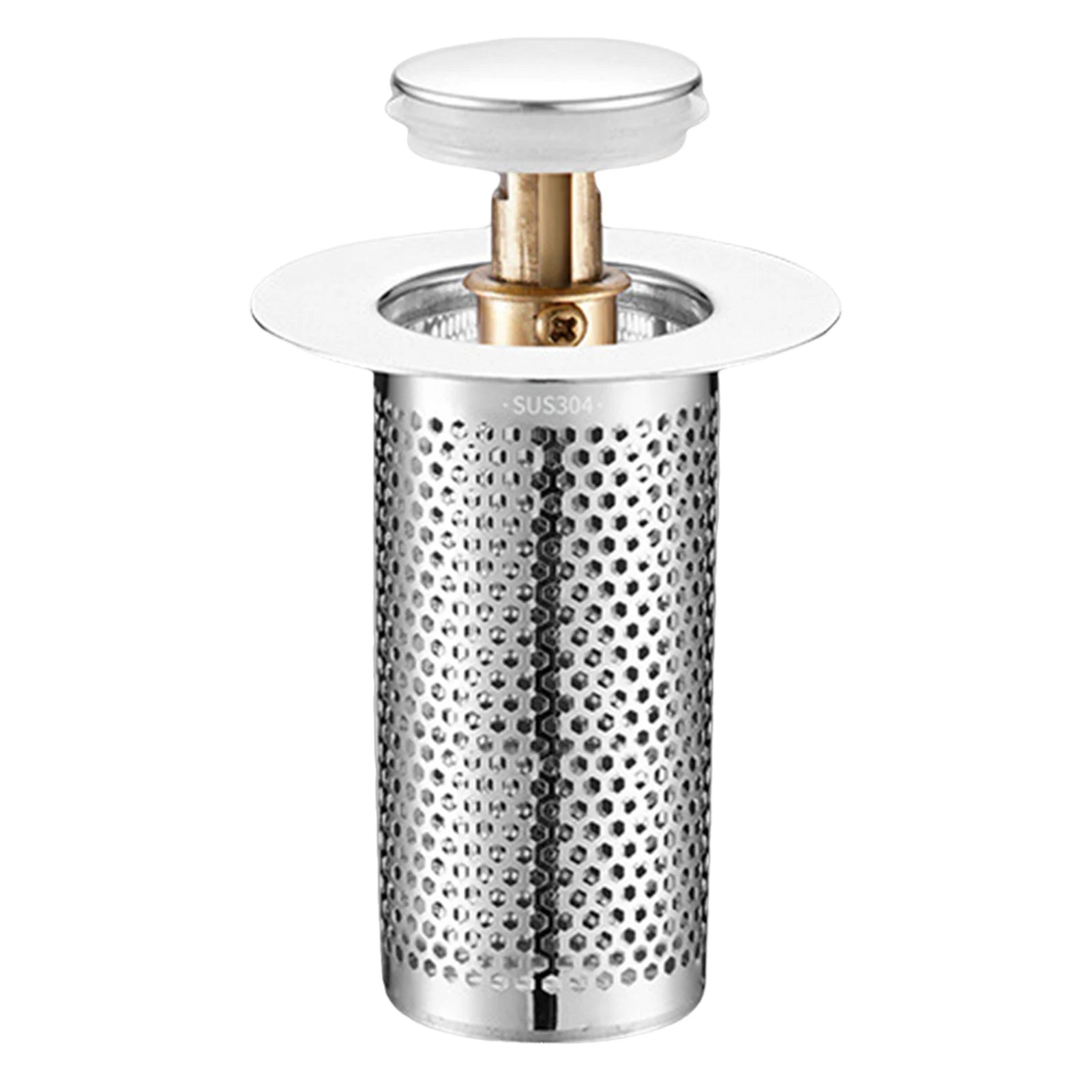 Bathroom Sink Plug Stopper Stainless Steel Filter Basket