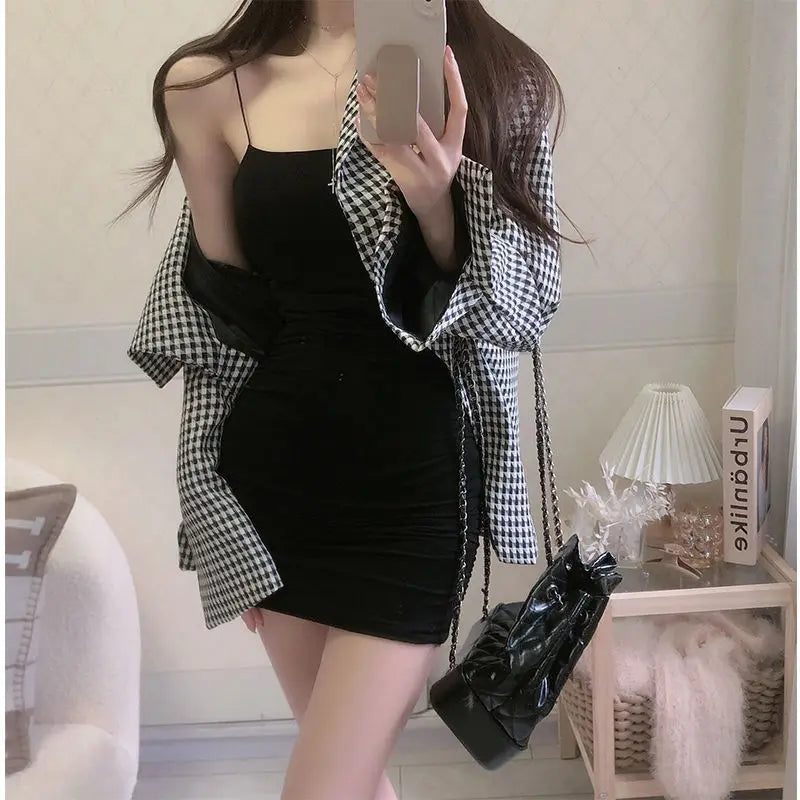 Women's Summer Solid Color Spaghetti Strap Sundress
