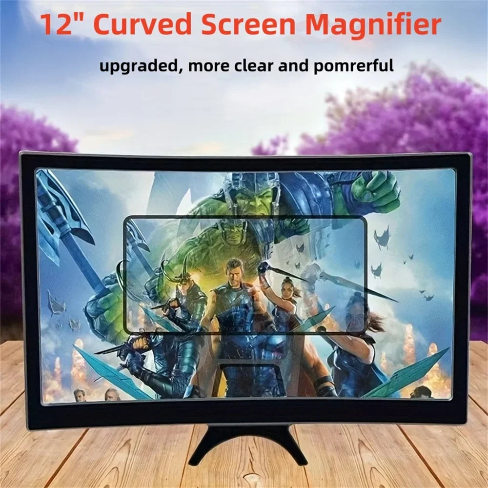 3D Mobile Phone Screen,12 Inch Enlarged Screen Foldable Holder