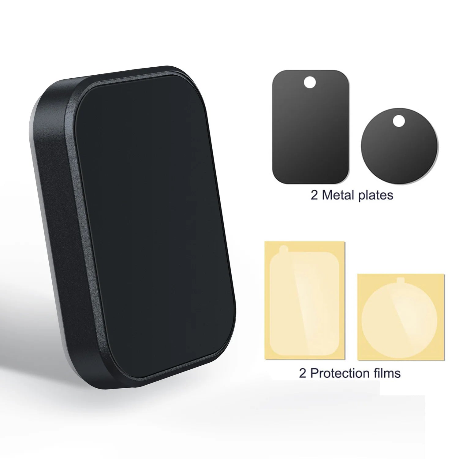 Magnetic Car Phone Mount Rectangle Flat Phone Holder