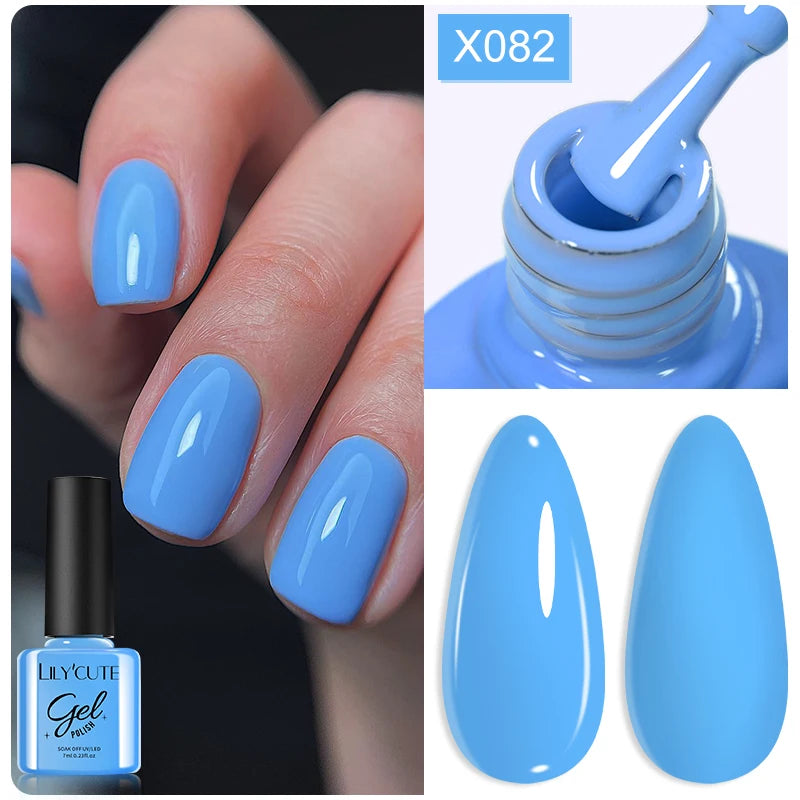 LILYCUTE 7ml Macaron Cream Gel Nail Polish