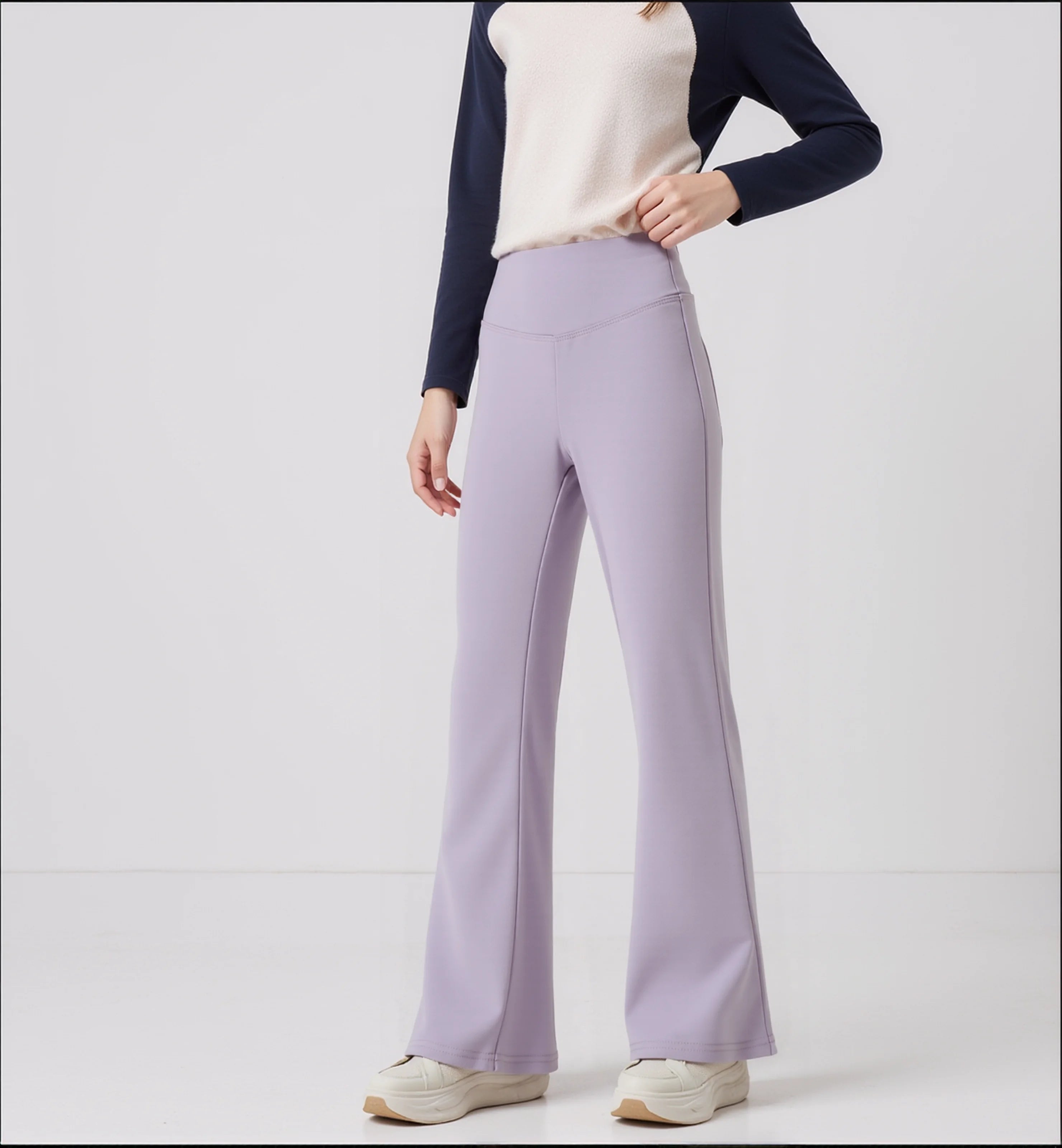 Girls Flared Pants High Waist Yoga Leggings