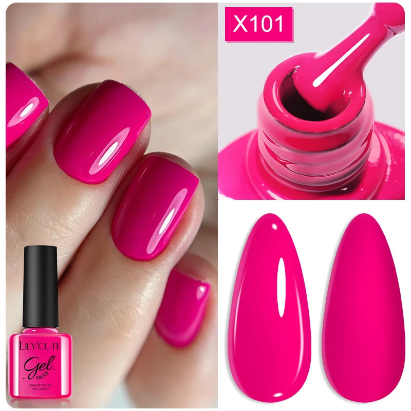 LILYCUTE Nude Crystal Rubber Base Gel Nail Polish