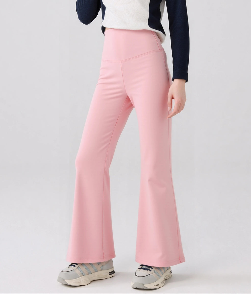 Girls Flared Pants High Waist Yoga Leggings