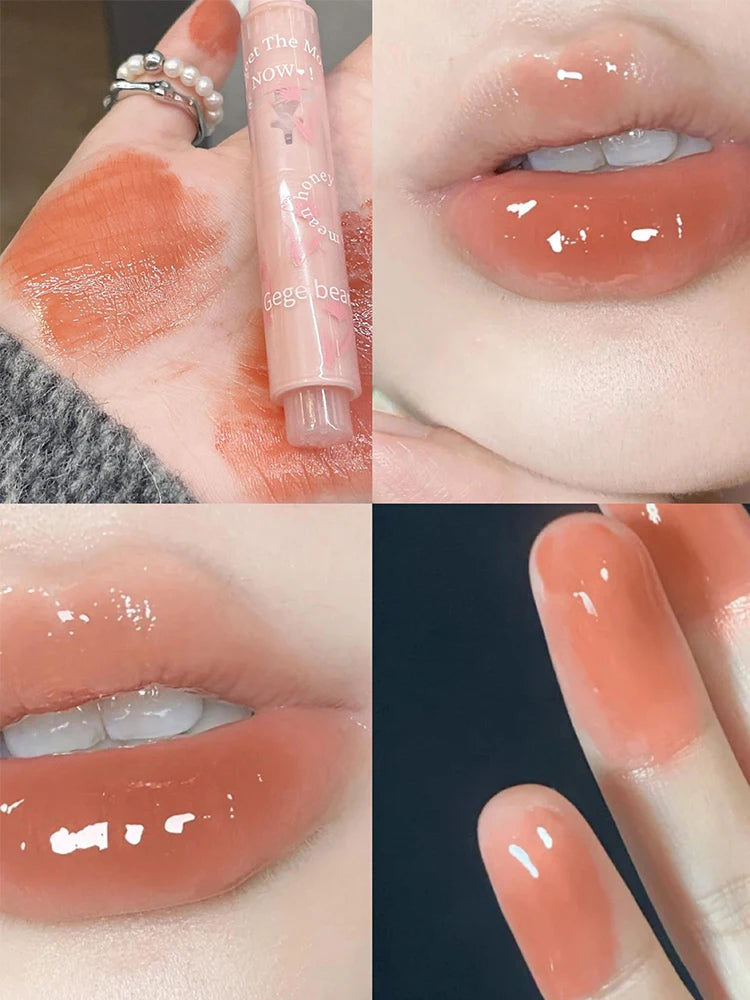 Gege bear flower lipstick with love