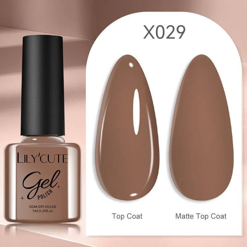 Brown Red Purple Nail Gel Polish Coffee Color Series