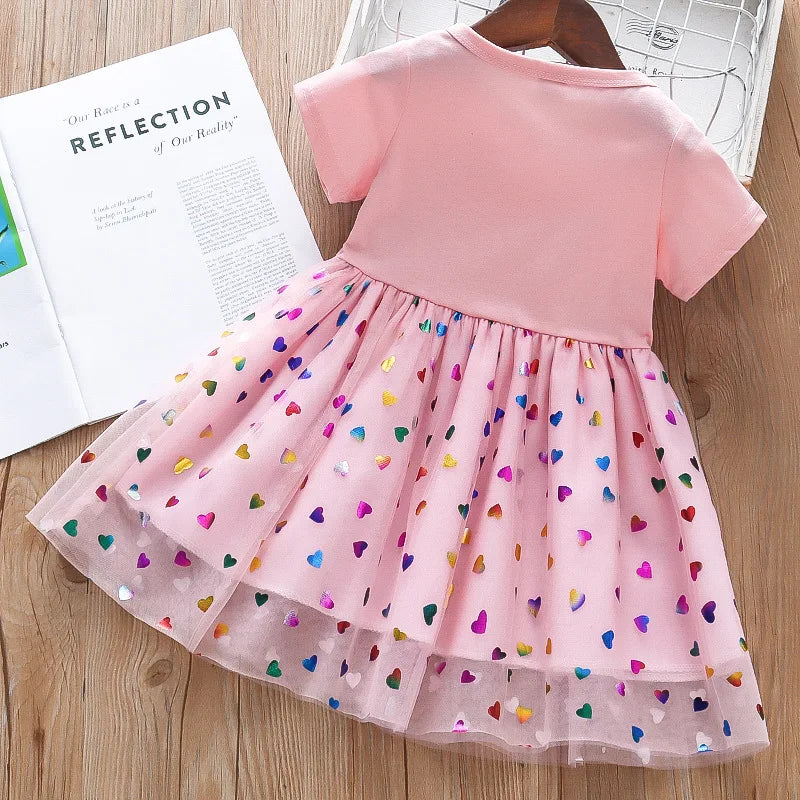 Girls New Style Dress Little Princess Vest Dress Fluffy Gauze Suspender Skirt