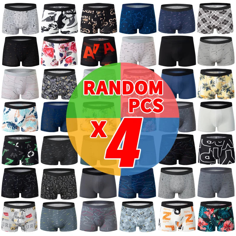 4/5Pcs MEN'S Waist plus Size Underwear