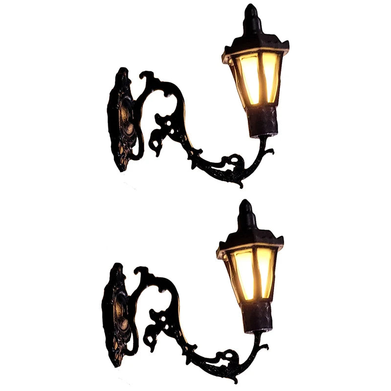 2pcs Dollhouse Wall Lamp