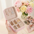 Solid Color PU Leather Material Jewelry Storage Box