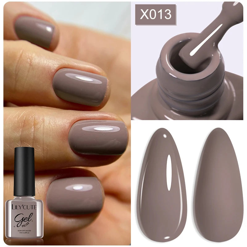 LILYCUTE 7ml Macaron Cream Gel Nail Polish