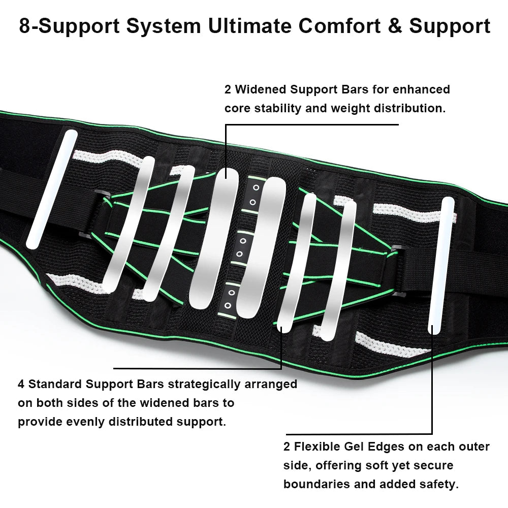 1PC Back Brace for Lower Back Pain Relief,8X Powerful Lumbar