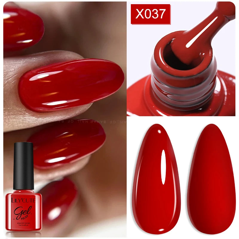 Brown Red Purple Nail Gel Polish Coffee Color Series