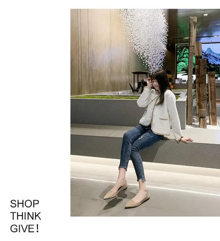 Women Fashion Pointed Toe Slip on Shoes