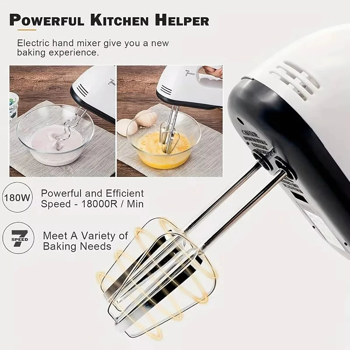 Handheld electric egg beater, household automatic mixer