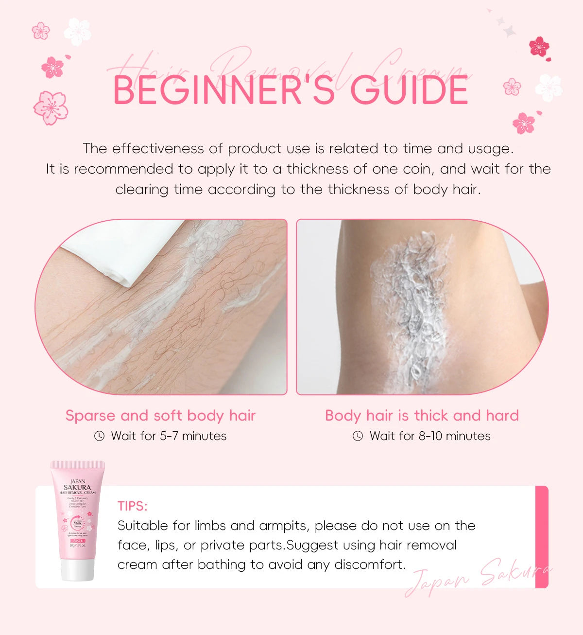 Sakura Hair Removal of Arm Armpit Legs,for Men Woman