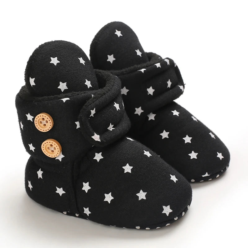 Autumn and Winter 0-1 Year Old Colorful Love Cotton Shoes