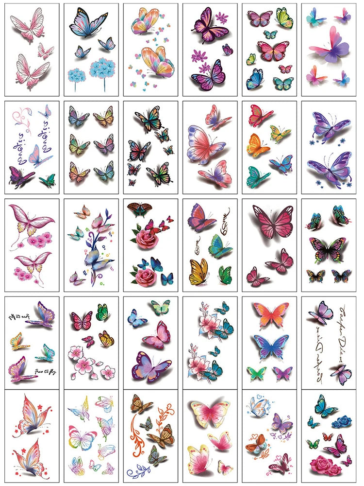 Butterfly Temporary Tattoo Stickers