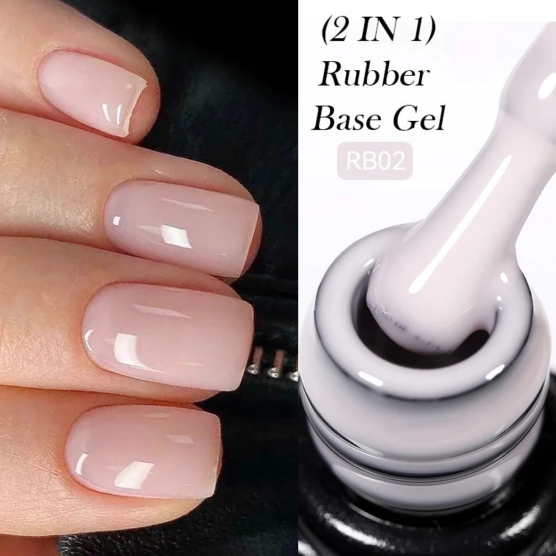 LILYCUTE Nude Crystal Rubber Base Gel Nail Polish