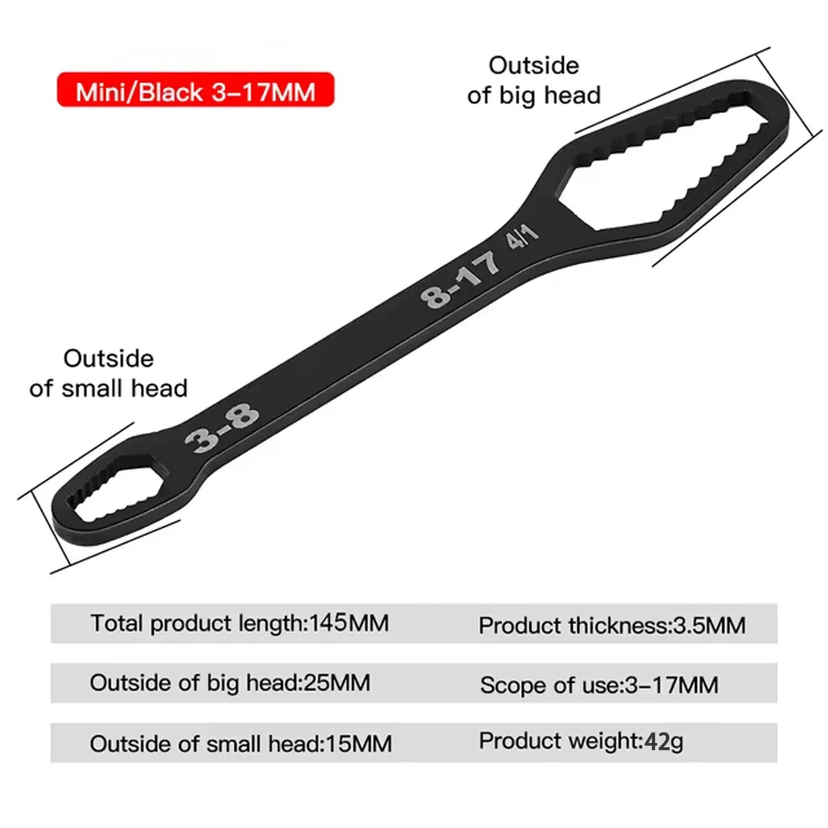3-17mm 8-22mm Universal Torx Wrench Board
