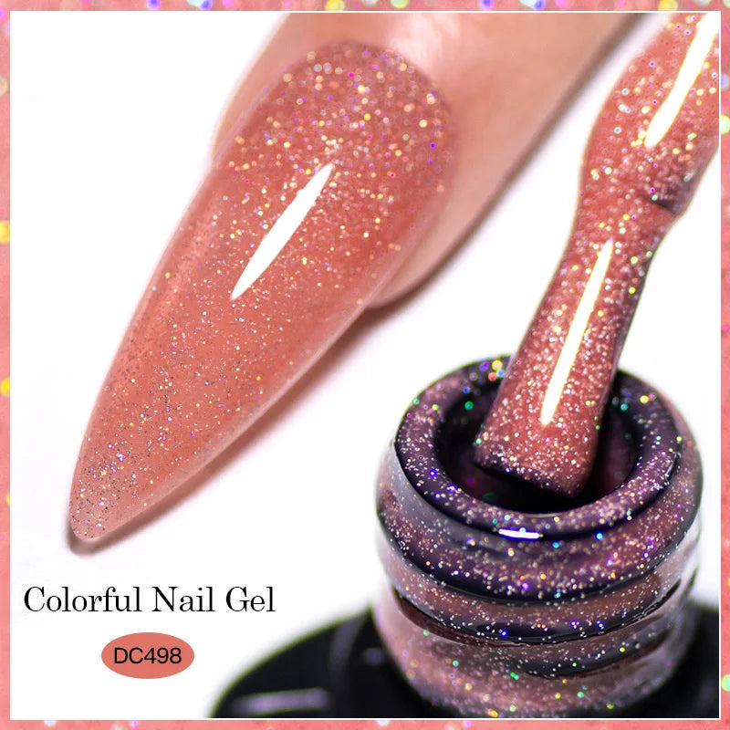 Gold Sliver Reflective Nail Gel Polish
