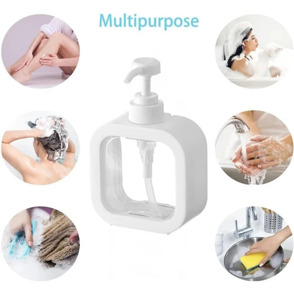 300/500ML 1PCS Large Capacity Transparent Soap Dispenser Bottle