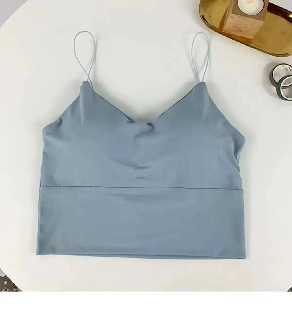 1pc Women Sexy Solid Color Camisole Ice Silk Tube Seamless