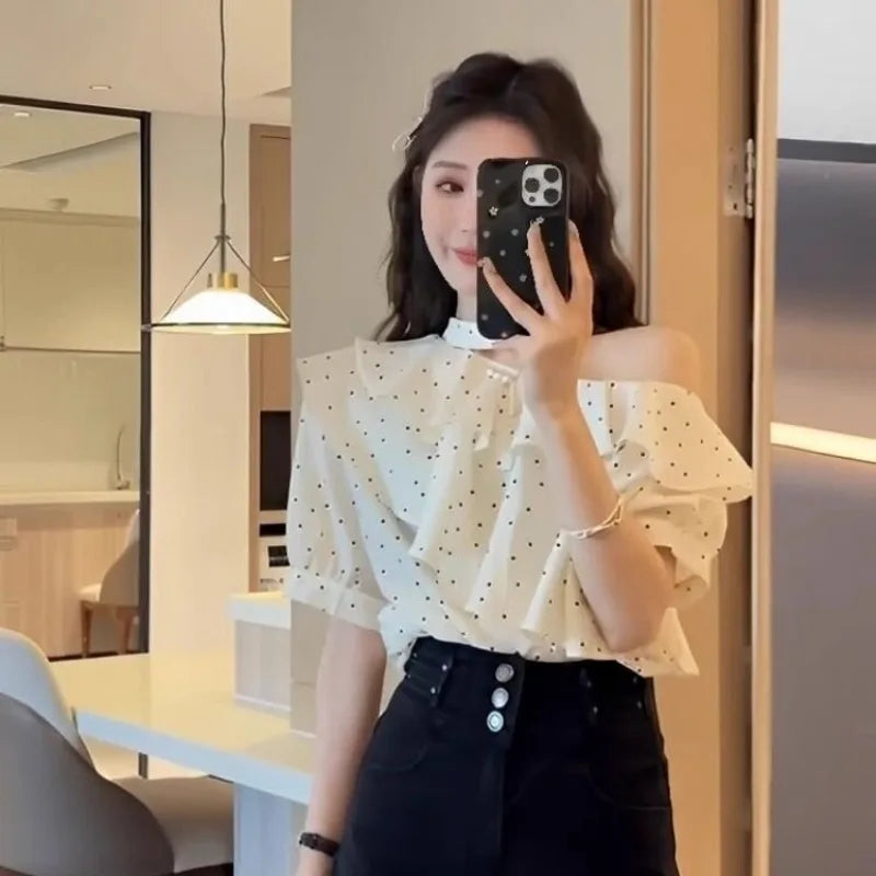 Summer New Design Sensation Small Crowd Chiffon Shirt
