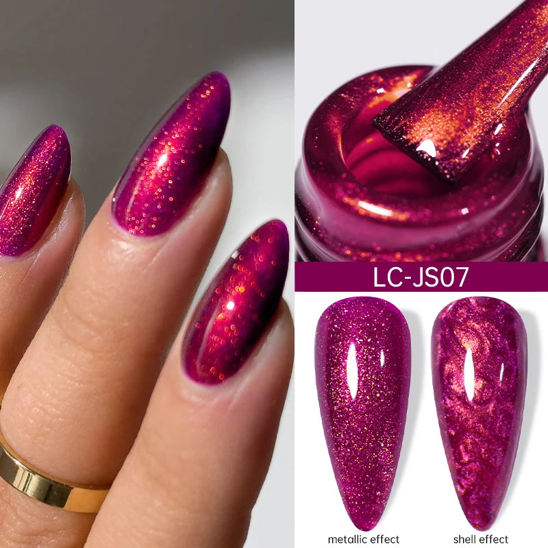 LILYCUTE Nude Crystal Rubber Base Gel Nail Polish