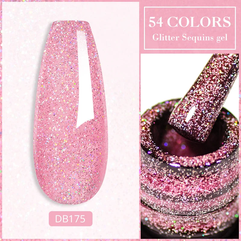 Gold Sliver Reflective Nail Gel Polish