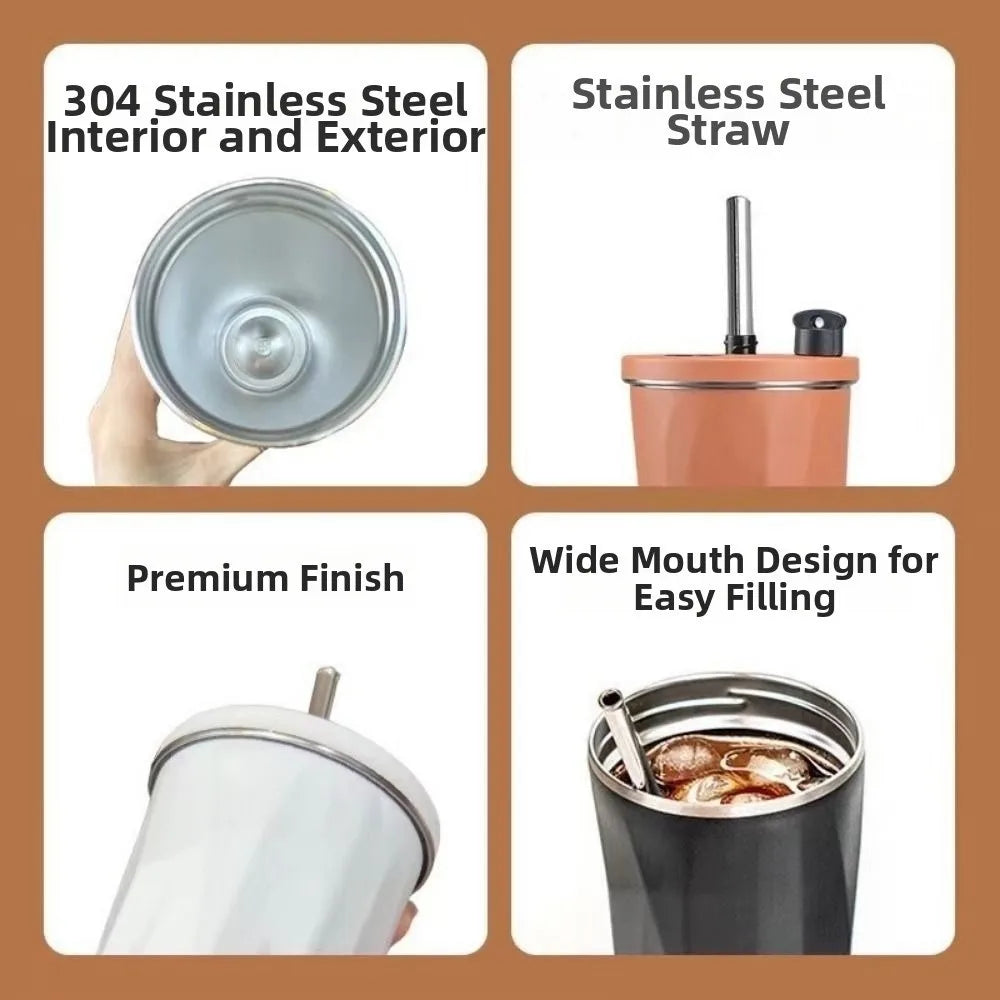 Insulated Tumbler Vacuum Insulated with Straw