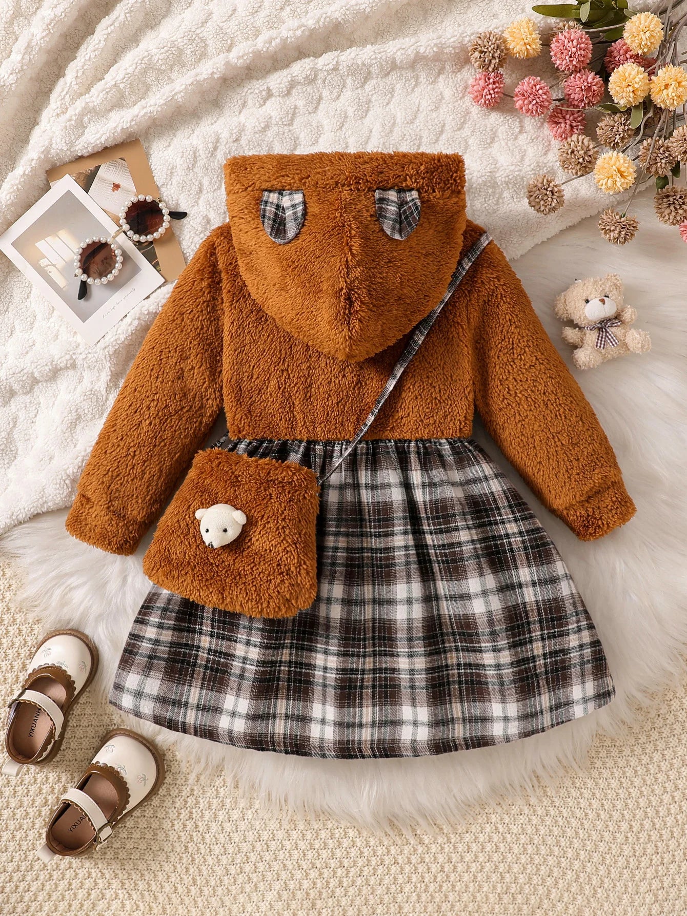 2Pcs Kids Autumn Winter Dress For 1-6Y