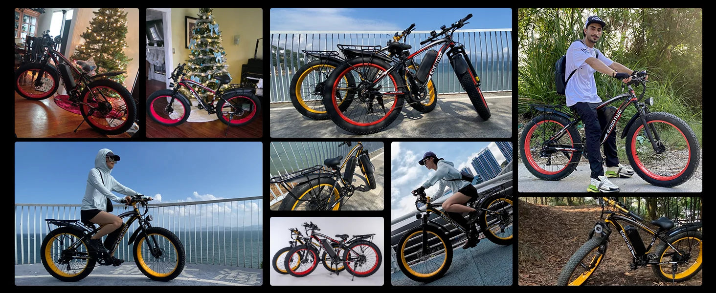 1500W Fat Tire Electric Bike for Adults 26"x4.0 All Terrain Ebike 34MPH