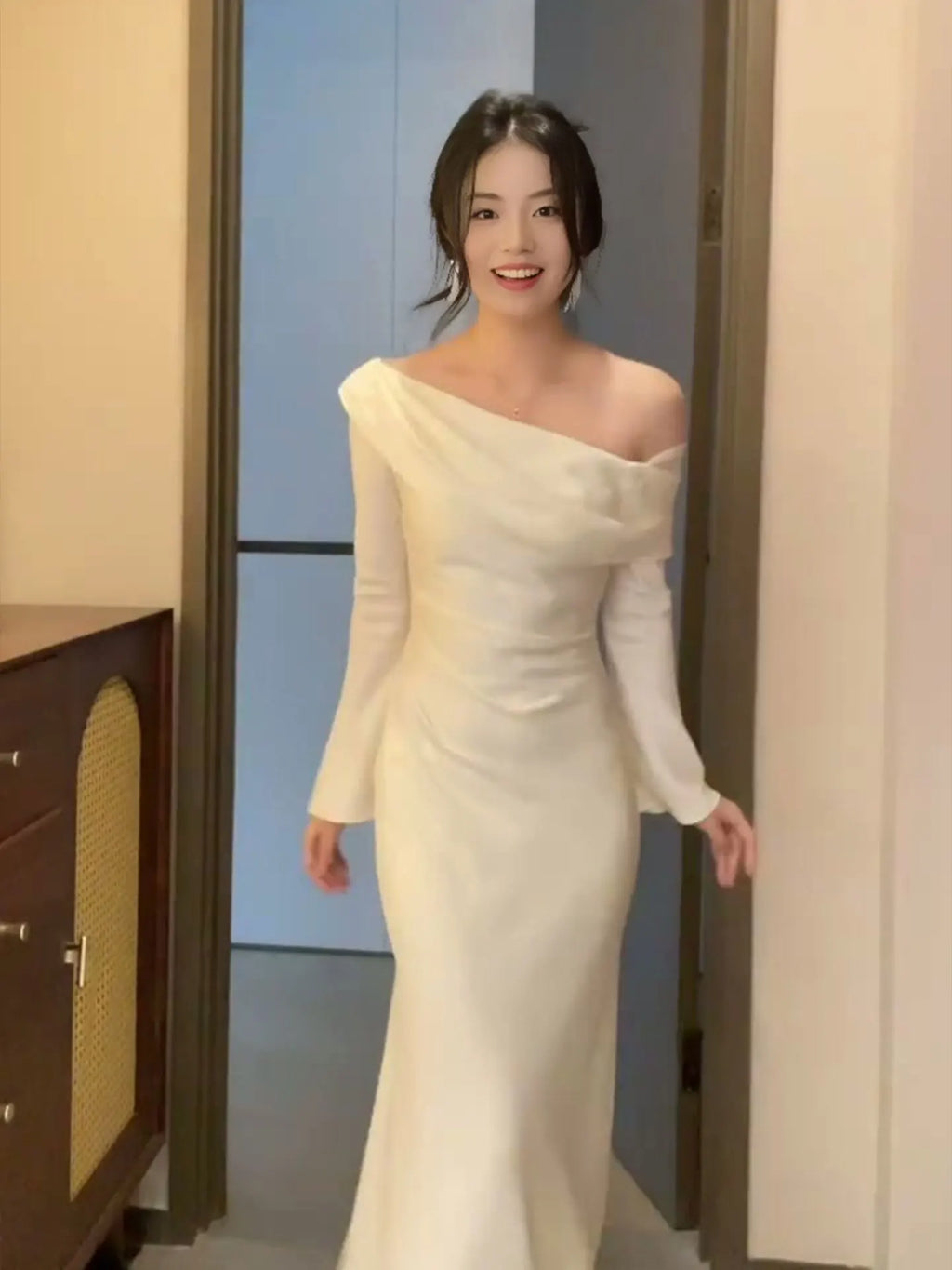 Elegant Satin Slip Dress for Engagement and Parties