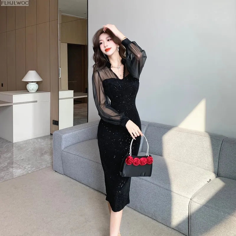 New Year French Design Party Dress Elegant