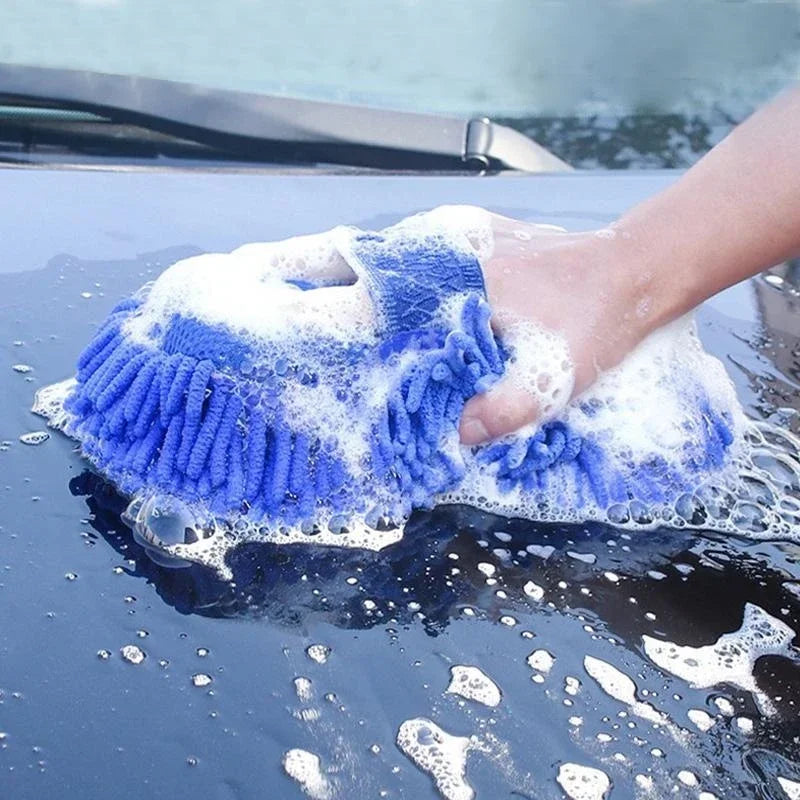 1/2pcs Microfiber Chenille Glove Car Wash