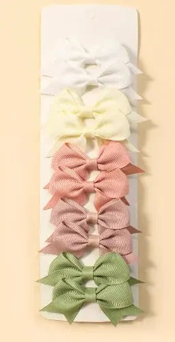 10Pcs Cute Bows Baby Hair Clips for Baby Girl