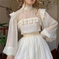 Vintage Cottage Chiffon Dress Fairy Woman Chic Romantic Princess Dresses