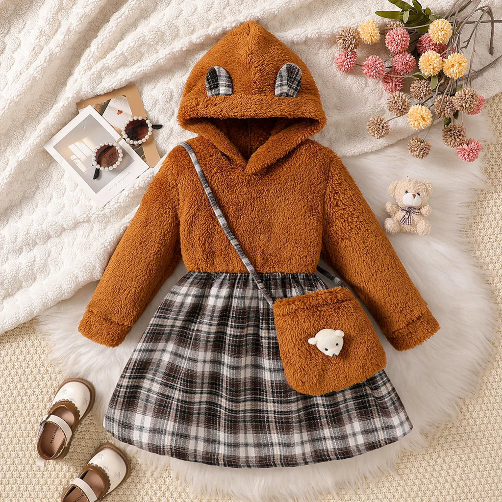 2Pcs Kids Autumn Winter Dress For 1-6Y