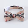 1pc Adjustable Plaid Cat Collar with Bow Tie