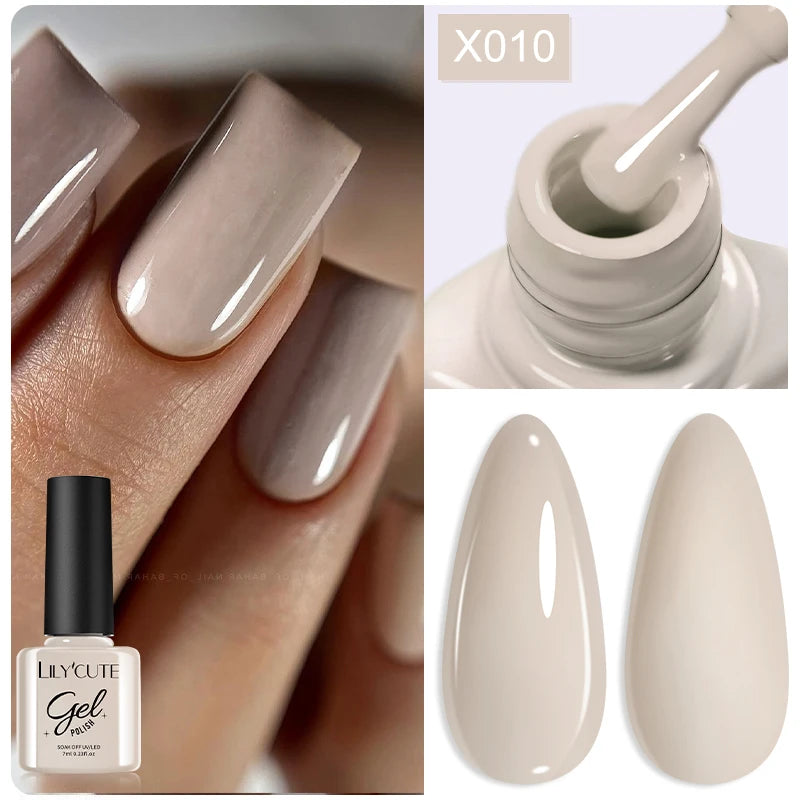 Brown Red Purple Nail Gel Polish Coffee Color Series
