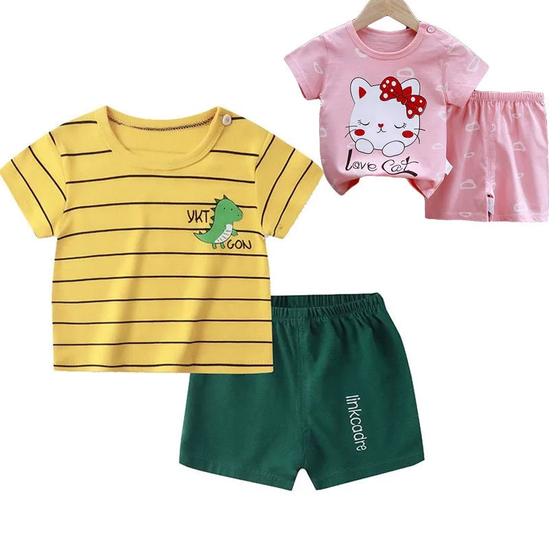 2Pcs Children Outfits 0-6 Years